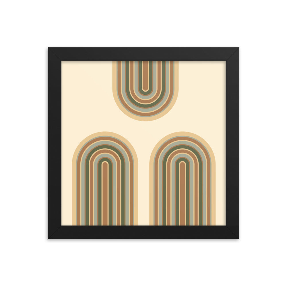 Earth toned arches framed poster. Earth Tones Collection.