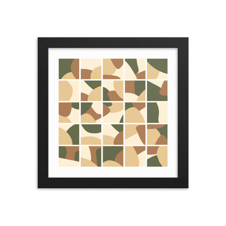 Earth Toned Collage Framed Poster. Earth Tones Collection.