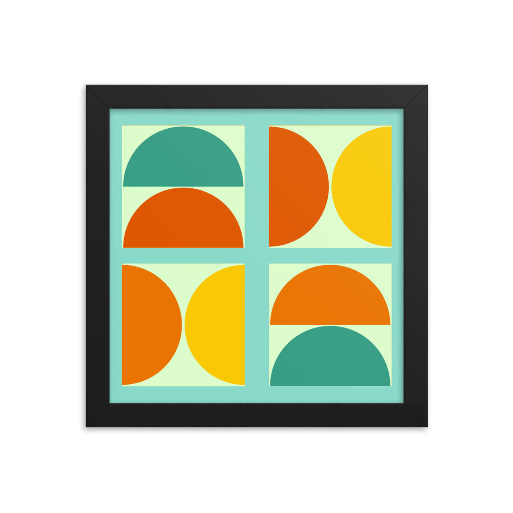 Summer time vibes framed poster. Bright Collection.
