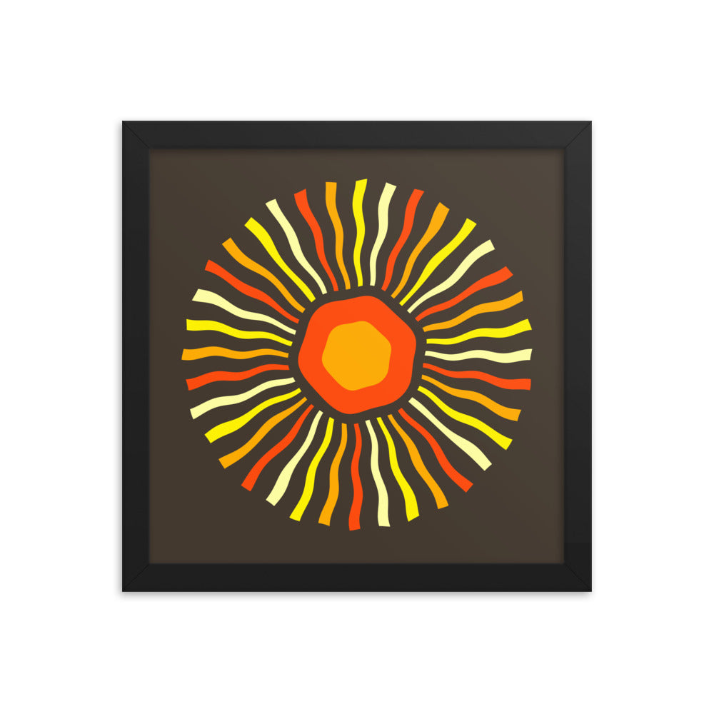 Groovy Sun Framed Poster