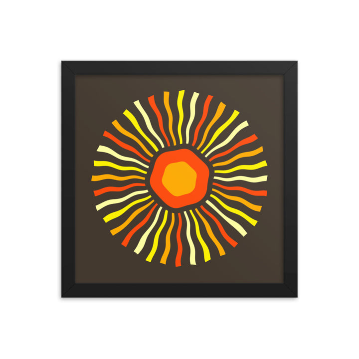 Groovy Sun Framed Poster