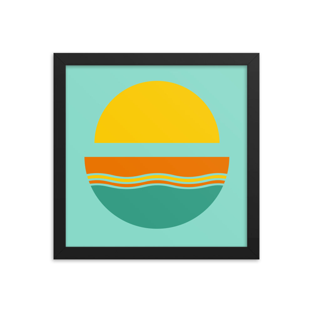 Beach Vibes framed poster. Bright Collection.