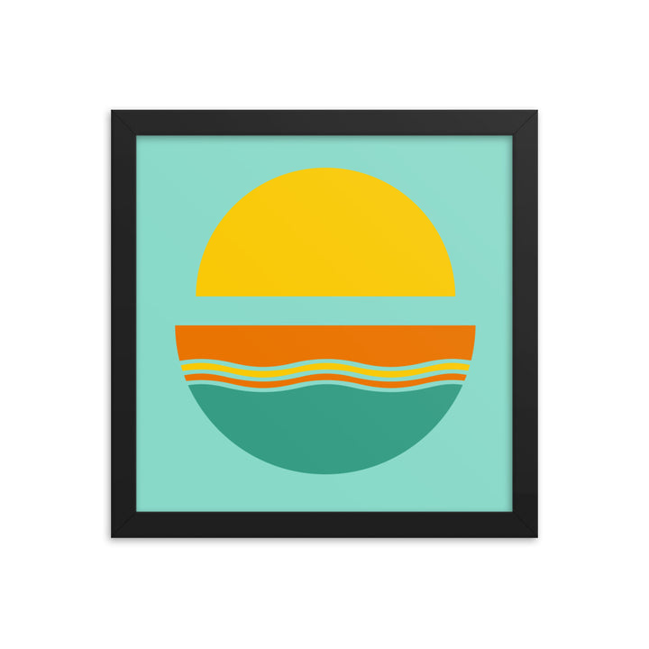 Beach Vibes framed poster. Bright Collection.
