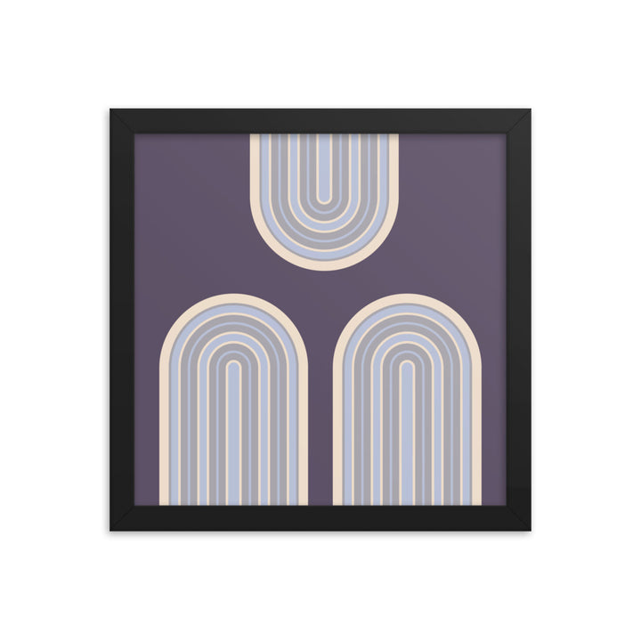 Purple arches framed poster. Purple Simplicity Collection.
