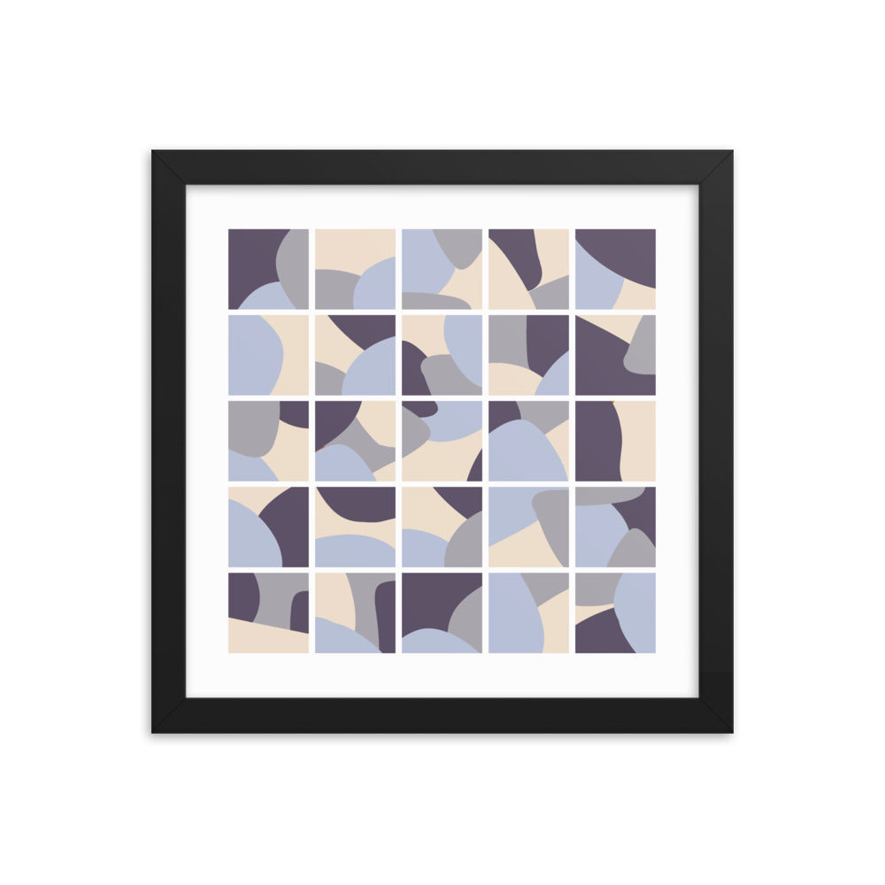 Purple Collage Framed poster. Purple Simplicity Collection.