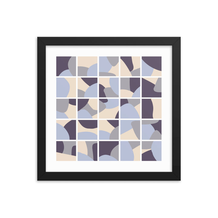 Purple Collage Framed poster. Purple Simplicity Collection.
