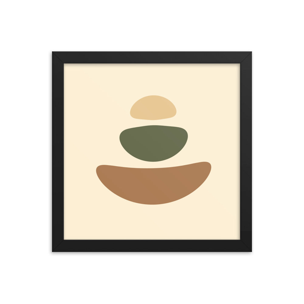 Earth toned mimimalist framed poster. Earth Tones Collection.