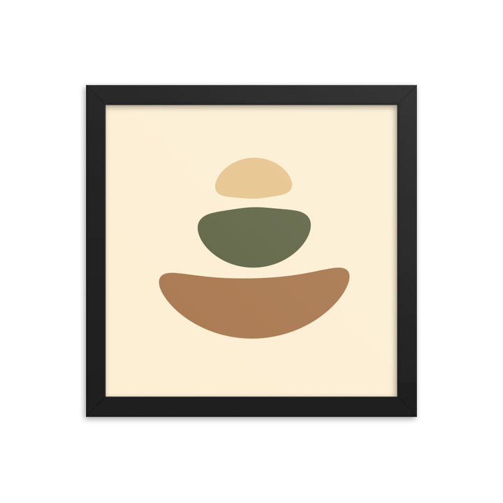 Earth toned mimimalist framed poster. Earth Tones Collection.