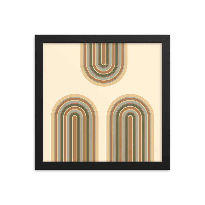 Earth toned arches framed poster. Earth Tones Collection.