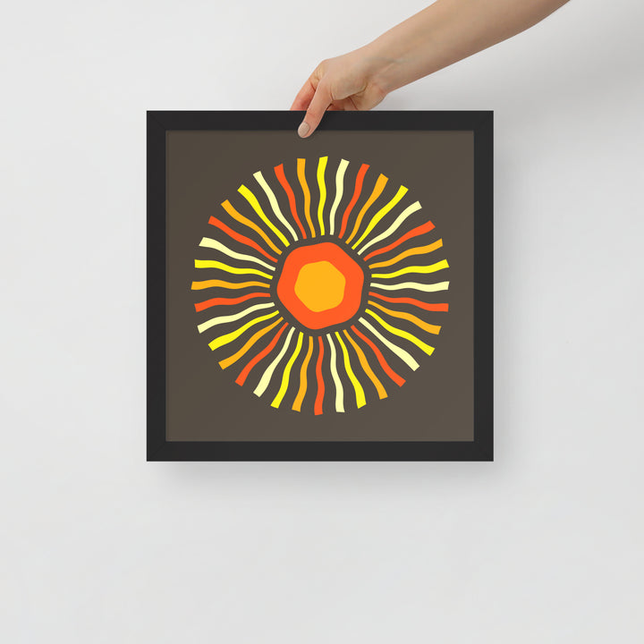 Groovy Sun Framed Poster