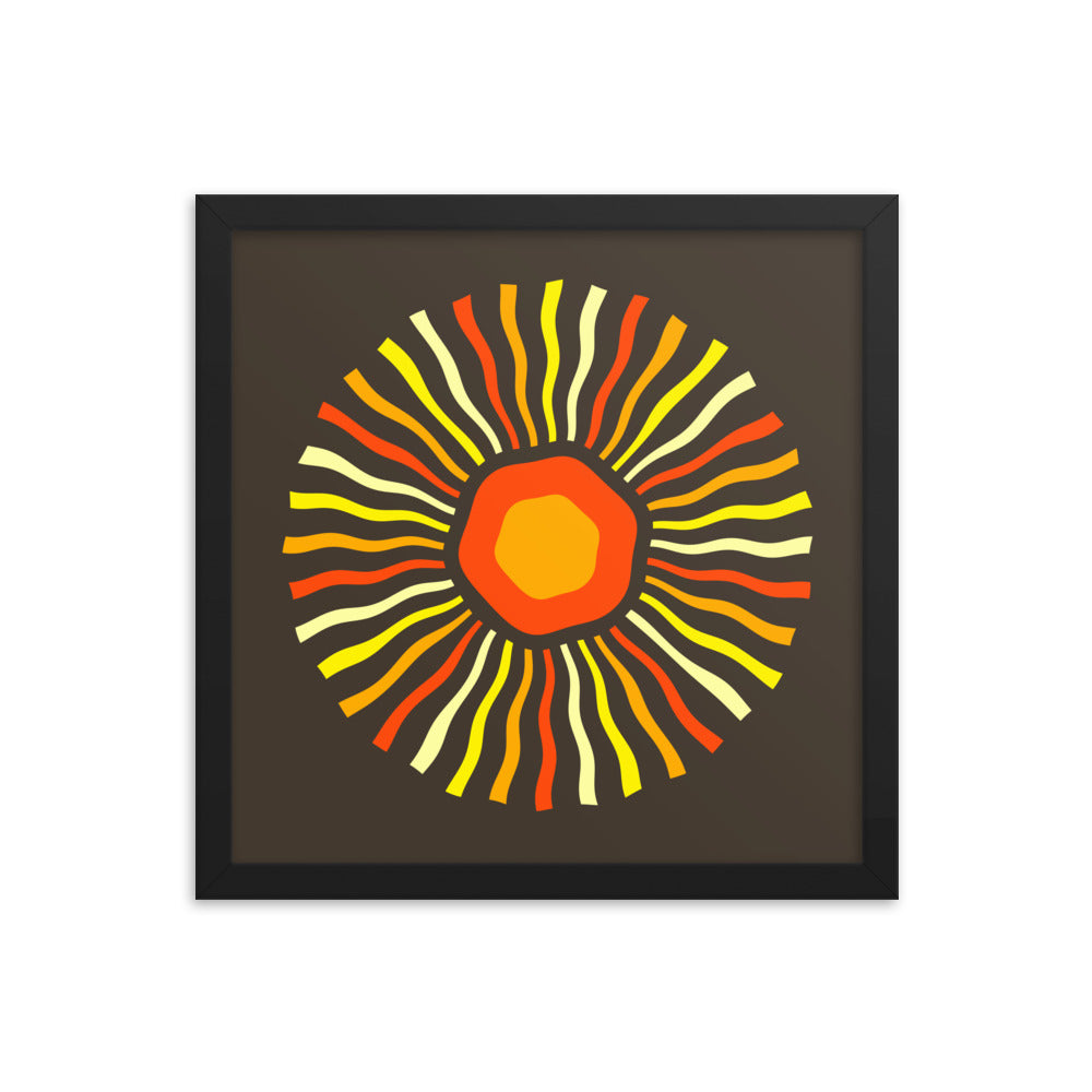 Groovy Sun Framed Poster