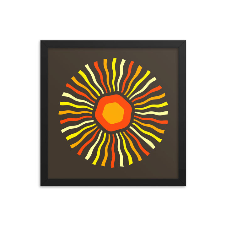 Groovy Sun Framed Poster