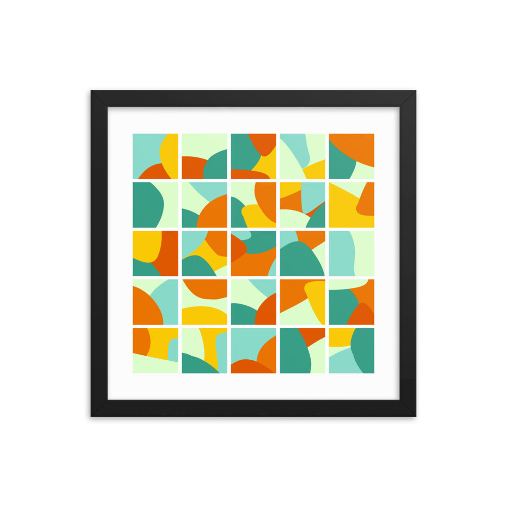 Collage Framed Poster. Bright Collection.