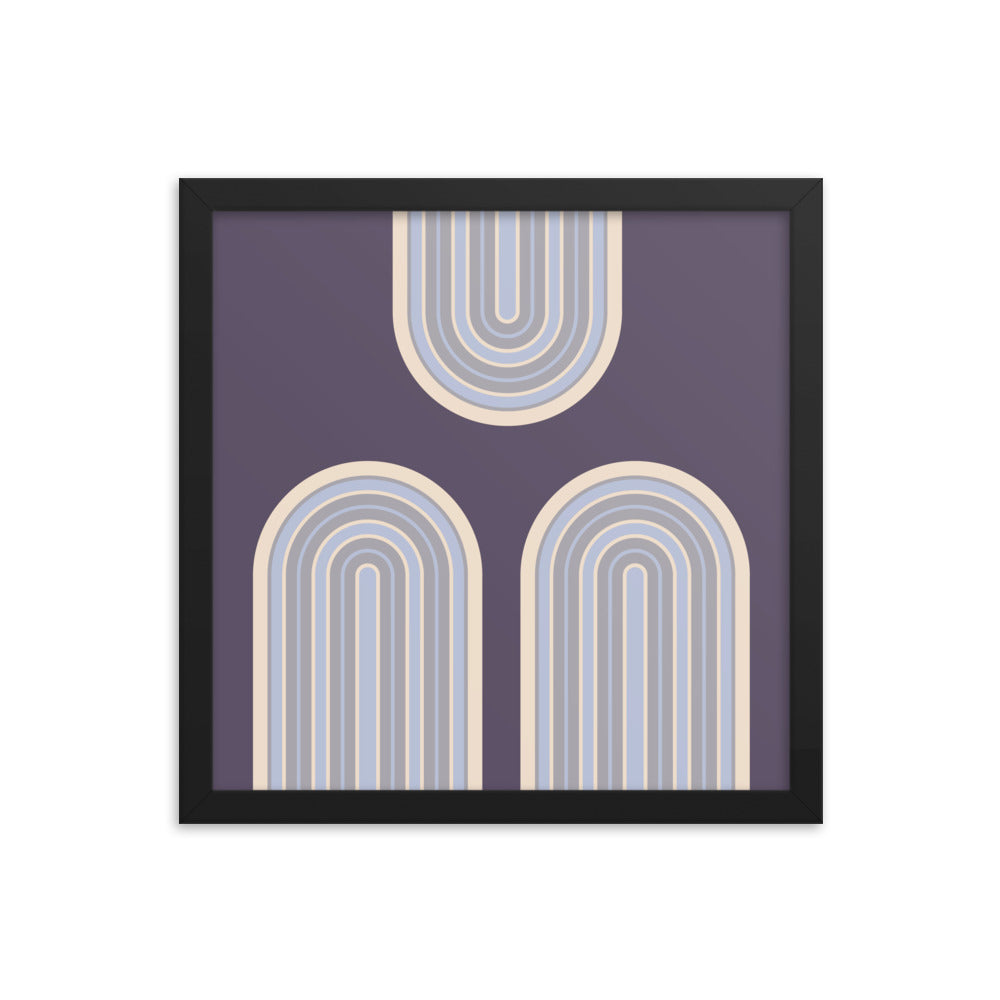 Purple arches framed poster. Purple Simplicity Collection.