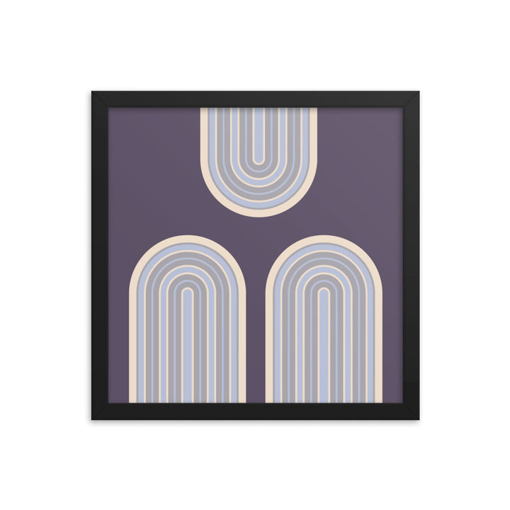 Purple arches framed poster. Purple Simplicity Collection.
