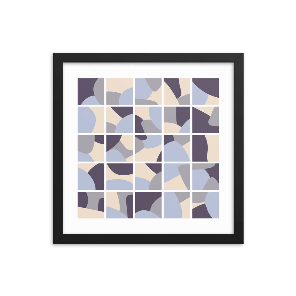 Purple Collage Framed poster. Purple Simplicity Collection.