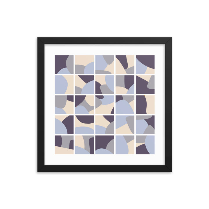Purple Collage Framed poster. Purple Simplicity Collection.