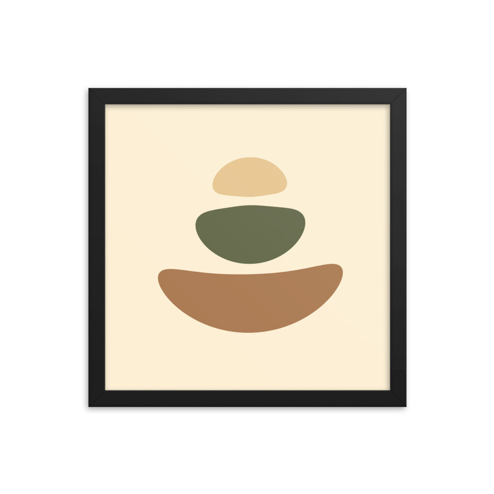 Earth toned mimimalist framed poster. Earth Tones Collection.