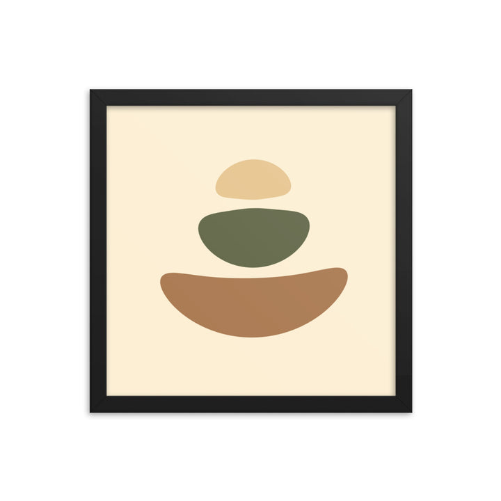 Earth toned mimimalist framed poster. Earth Tones Collection.