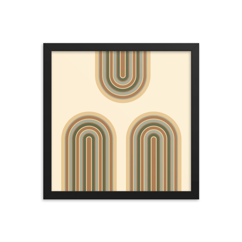 Earth toned arches framed poster. Earth Tones Collection.