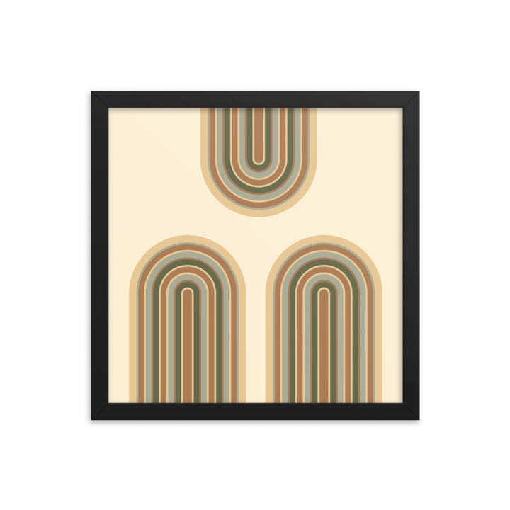 Earth toned arches framed poster. Earth Tones Collection.