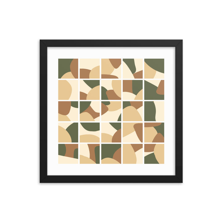 Earth Toned Collage Framed Poster. Earth Tones Collection.