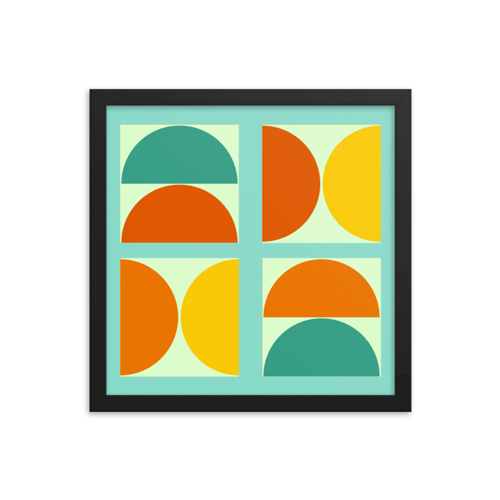 Summer time vibes framed poster. Bright Collection.