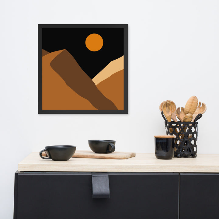 Minimalist Mountain Framed Poster