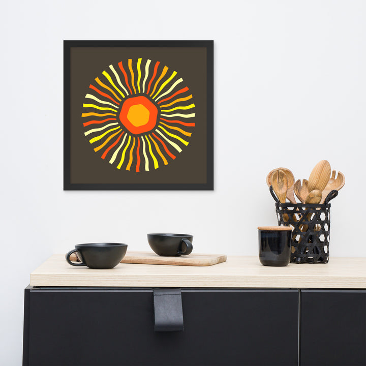 Groovy Sun Framed Poster