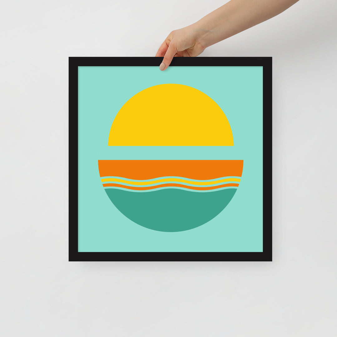 Beach Vibes framed poster. Bright Collection.