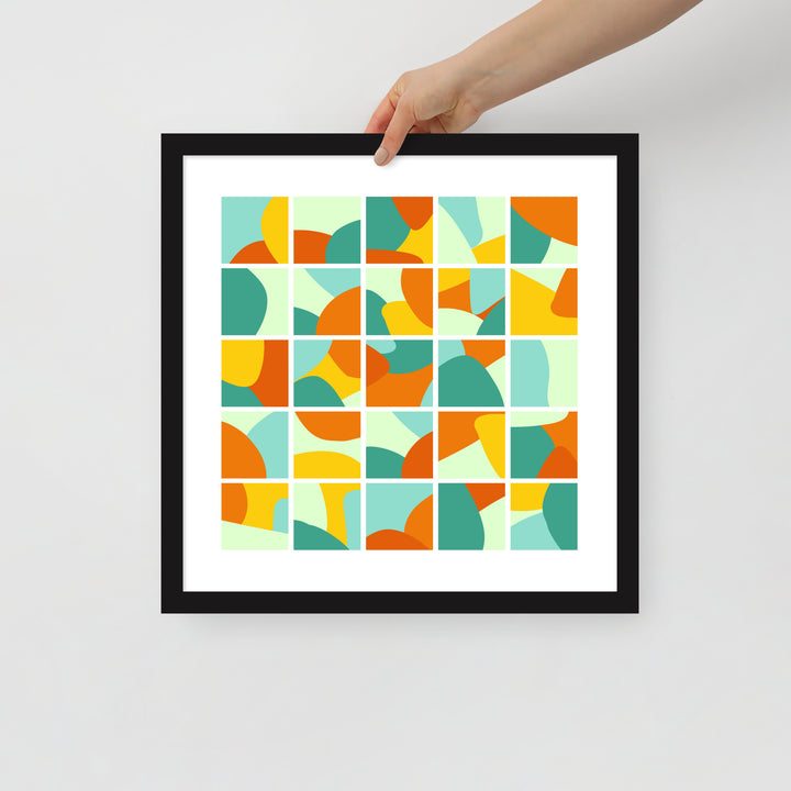 Collage Framed Poster. Bright Collection.