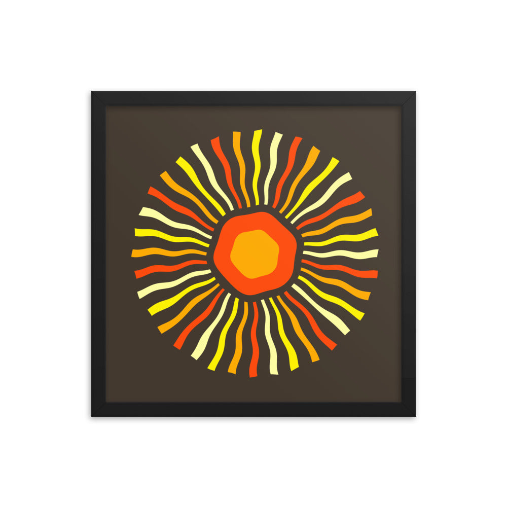 Groovy Sun Framed Poster