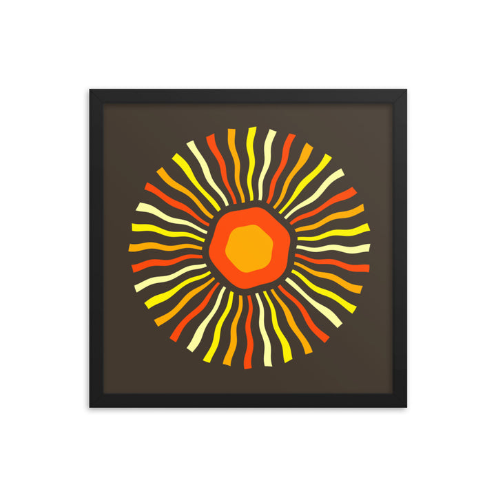 Groovy Sun Framed Poster