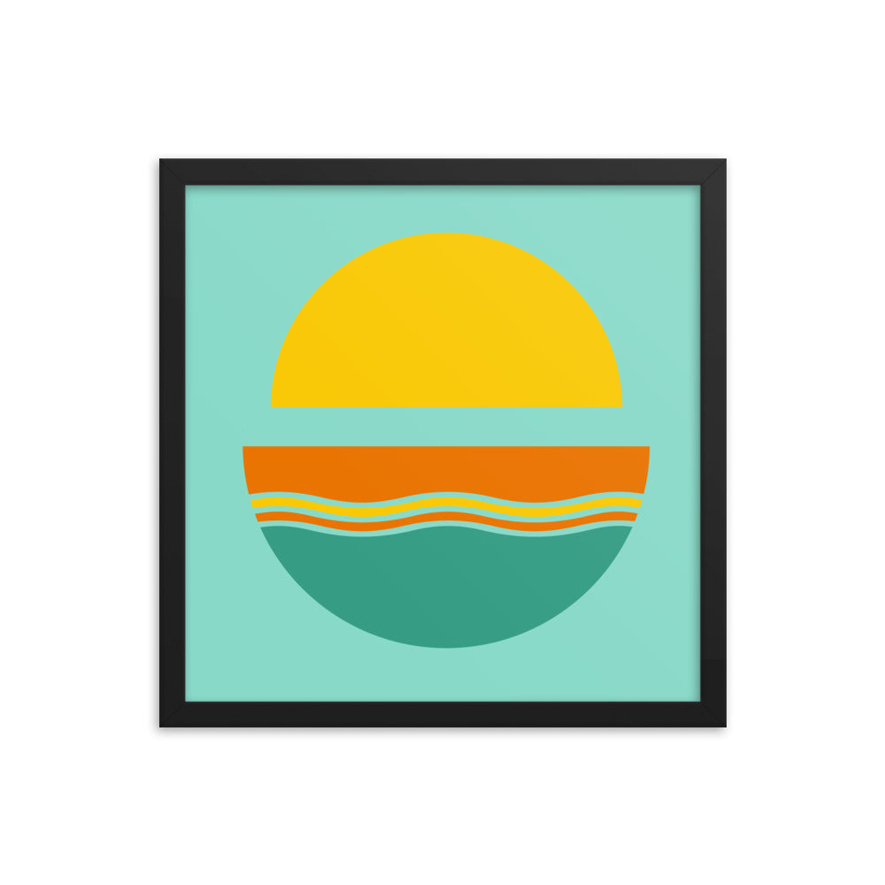 Beach Vibes framed poster. Bright Collection.
