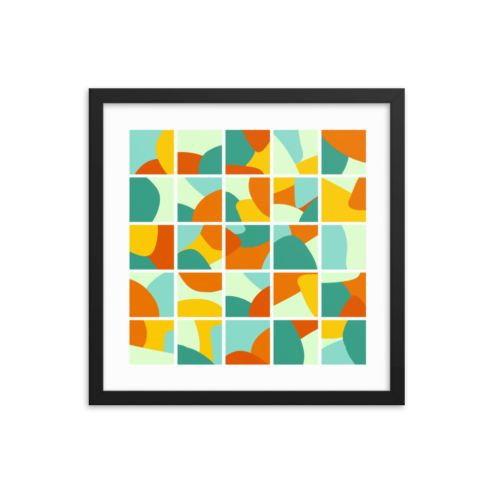 Collage Framed Poster. Bright Collection.