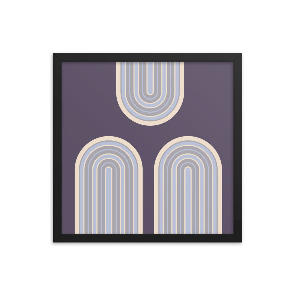 Purple arches framed poster. Purple Simplicity Collection.