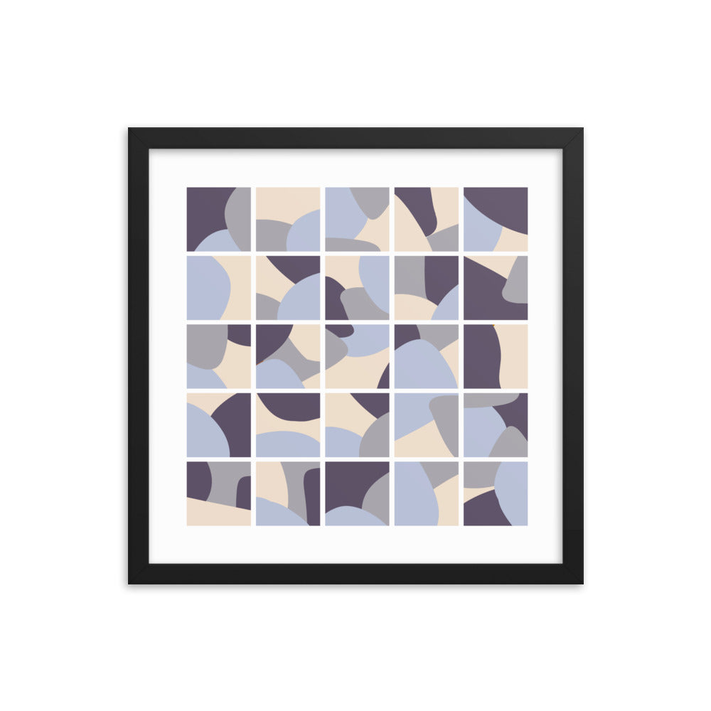 Purple Collage Framed poster. Purple Simplicity Collection.