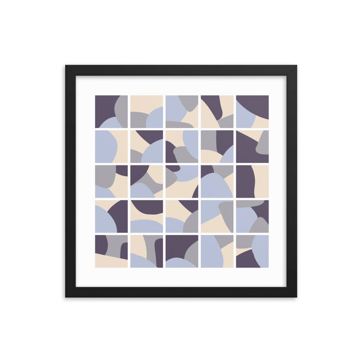 Purple Collage Framed poster. Purple Simplicity Collection.