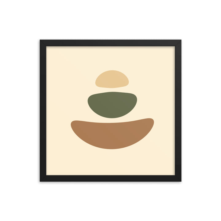 Earth toned mimimalist framed poster. Earth Tones Collection.