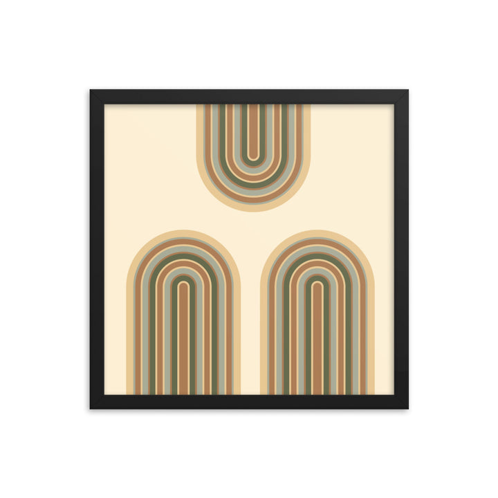 Earth toned arches framed poster. Earth Tones Collection.