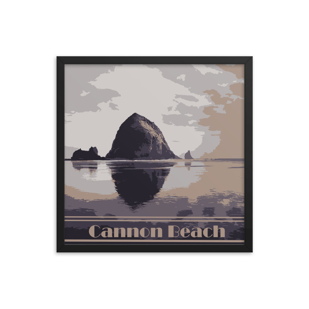 Cannon Beach Framed Travel Poster