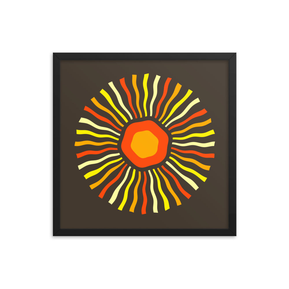Groovy Sun Framed Poster