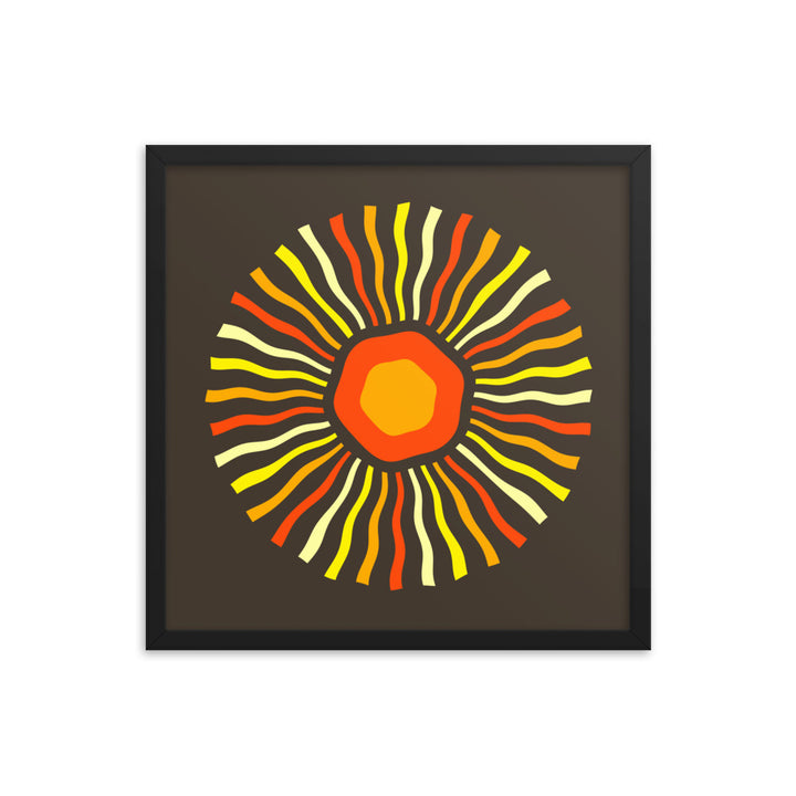 Groovy Sun Framed Poster