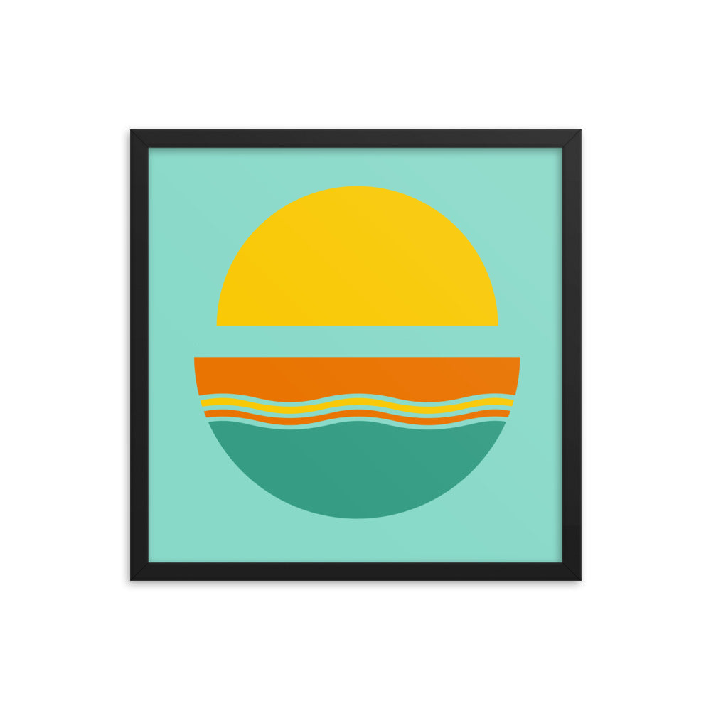 Beach Vibes framed poster. Bright Collection.