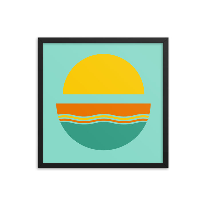 Beach Vibes framed poster. Bright Collection.