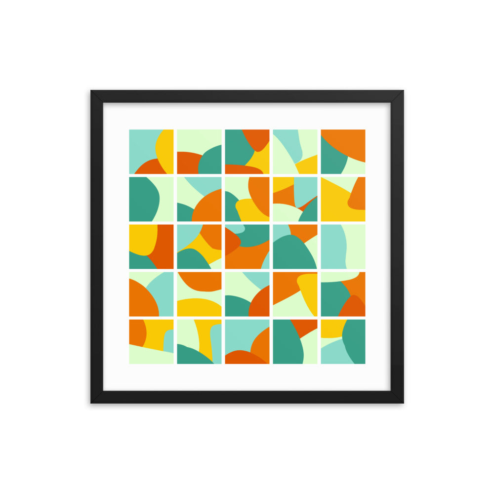 Collage Framed Poster. Bright Collection.