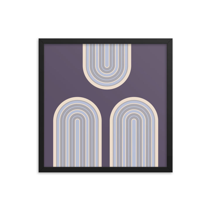 Purple arches framed poster. Purple Simplicity Collection.