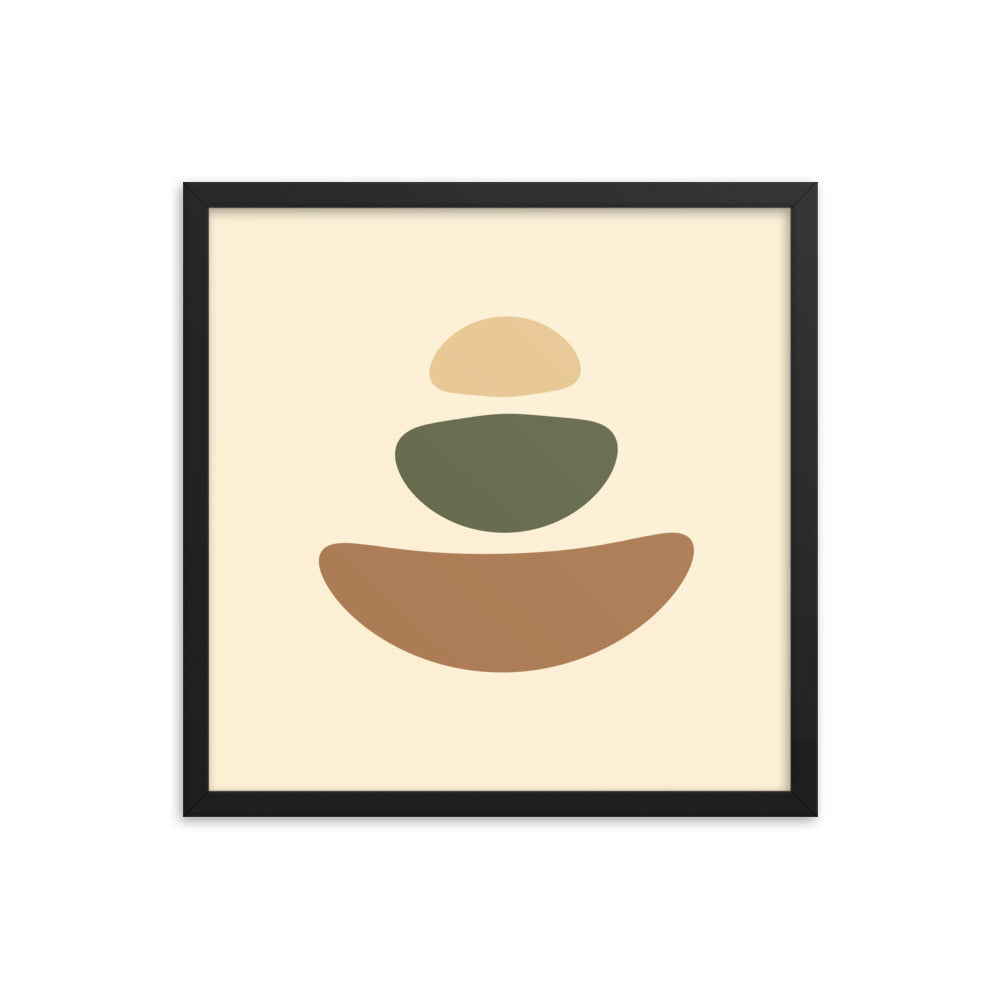 Earth toned mimimalist framed poster. Earth Tones Collection.