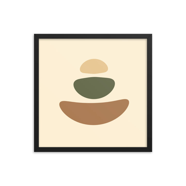 Earth toned mimimalist framed poster. Earth Tones Collection.