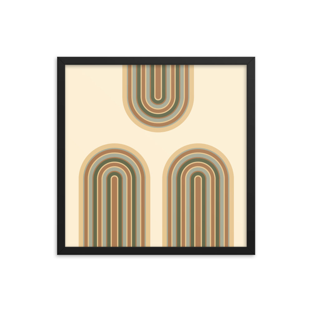Earth toned arches framed poster. Earth Tones Collection.